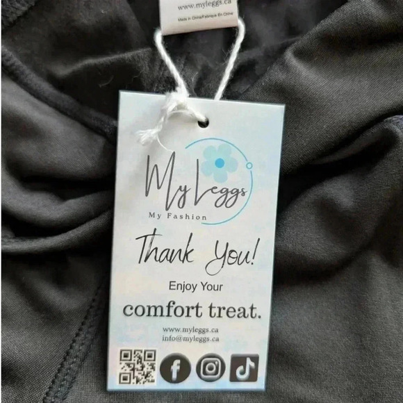 My Leggs Apparel Buttery Soft Classic Leggings New With Tags Black Women's Med - Picture 7 of 11